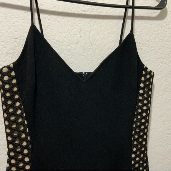 David Koma Side Cut Out beige black Pencil Dress size 6 - Picture 6 of 13